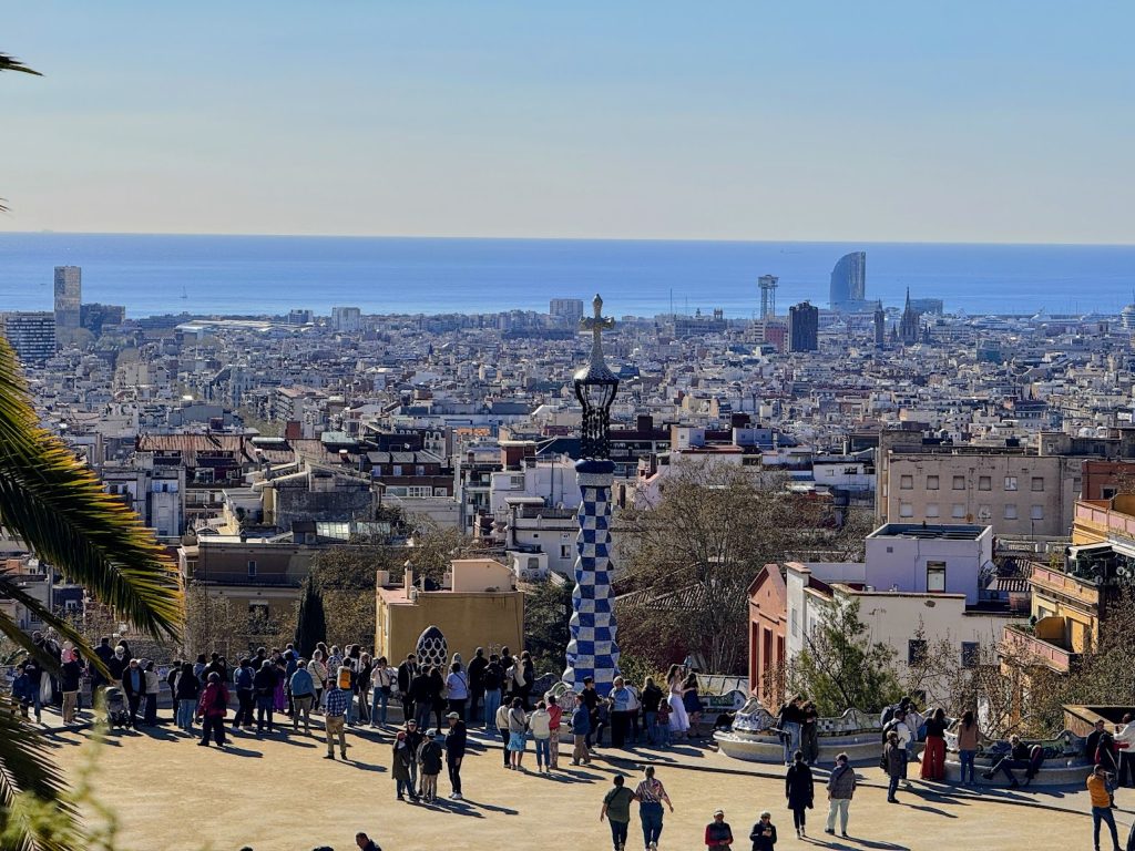 Güellk Park kilátás a tengerre